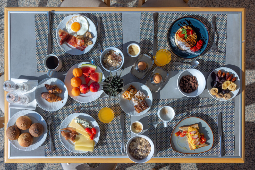 Kolymbia Bay Art Boutique Hotel Breakfast Table